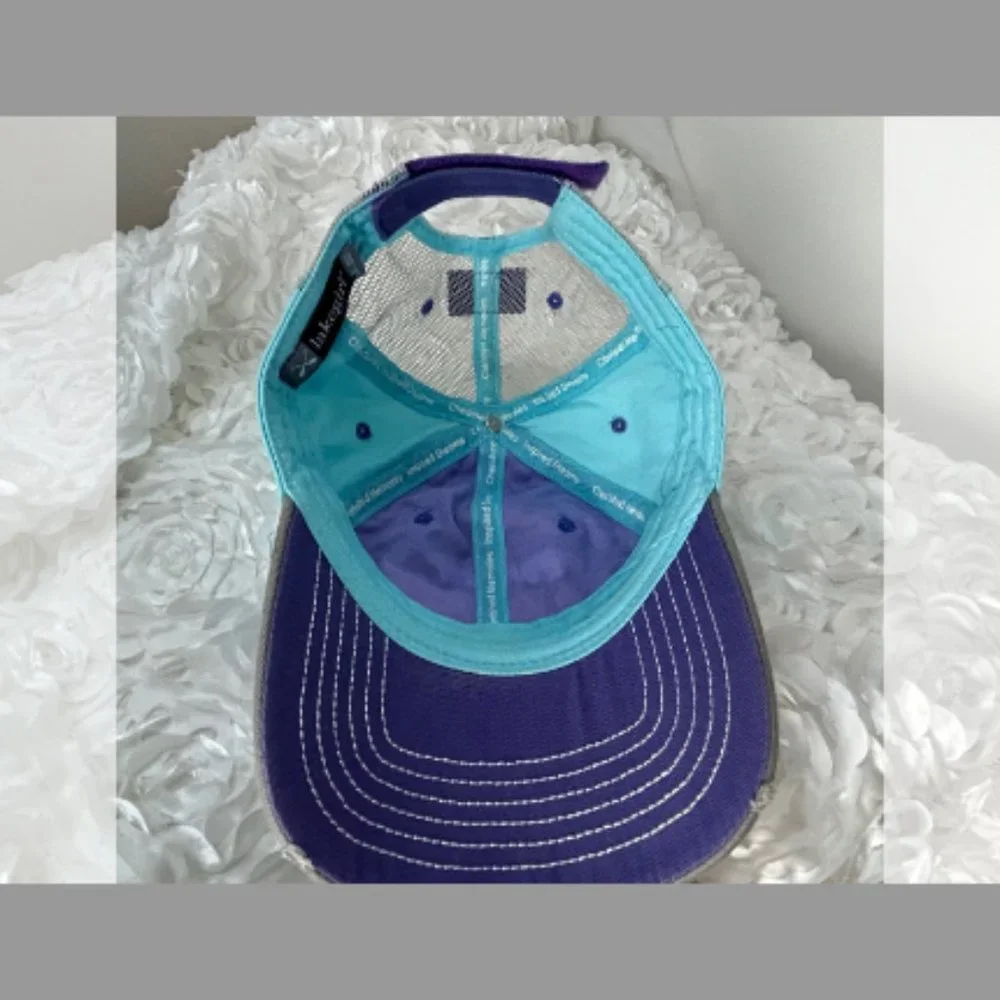 Lakegirl Ballcap Blue/White/Gray/Pink 